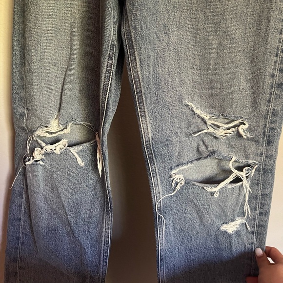 🚨SOLD 🚨 Free People Agolde 90's High Rise Distressed Straight Leg Jeans, EUC - Picture 6 of 7
